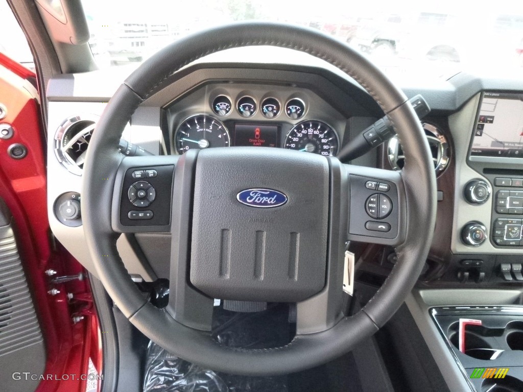 2016 F250 Super Duty Lariat Crew Cab 4x4 - Ruby Red Metallic / Black photo #16