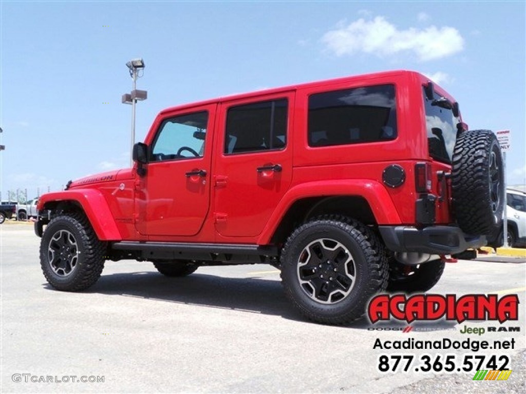 2016 Wrangler Unlimited Rubicon Hard Rock 4x4 - Firecracker Red / Black photo #2