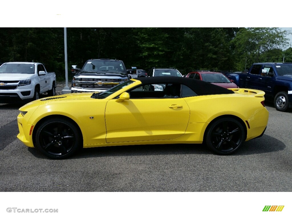 Bright Yellow 2016 Chevrolet Camaro SS Convertible Exterior Photo #113787575