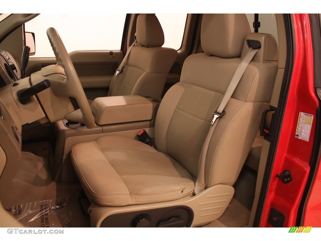 2006 F150 XLT SuperCab 4x4 - Bright Red / Tan photo #5