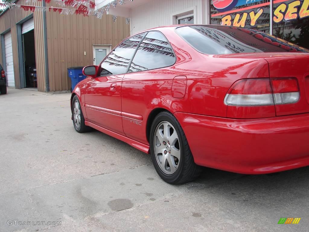 2000 Civic Si Coupe - Milano Red / Dark Gray photo #4