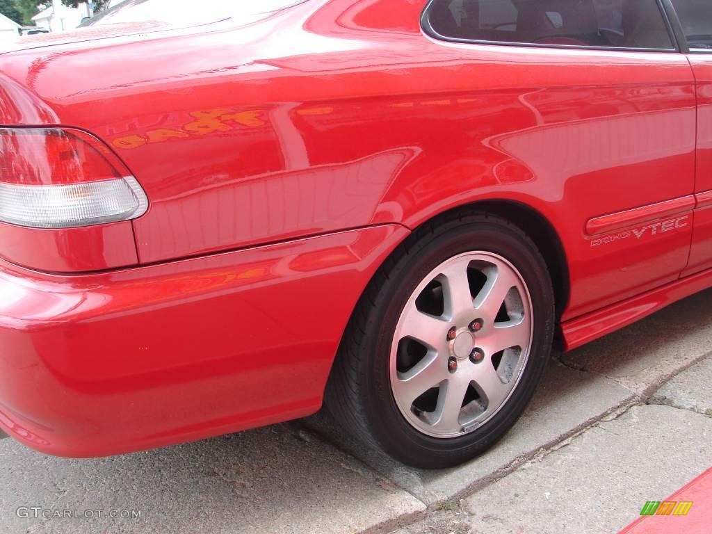 2000 Civic Si Coupe - Milano Red / Dark Gray photo #6