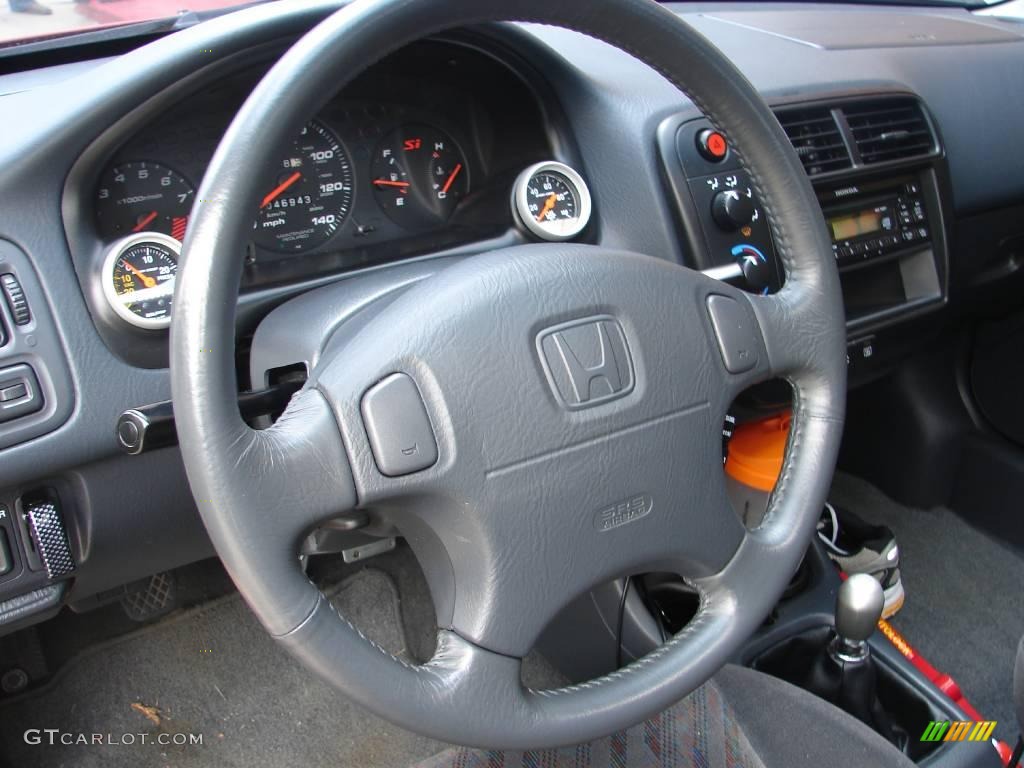 2000 Civic Si Coupe - Milano Red / Dark Gray photo #17