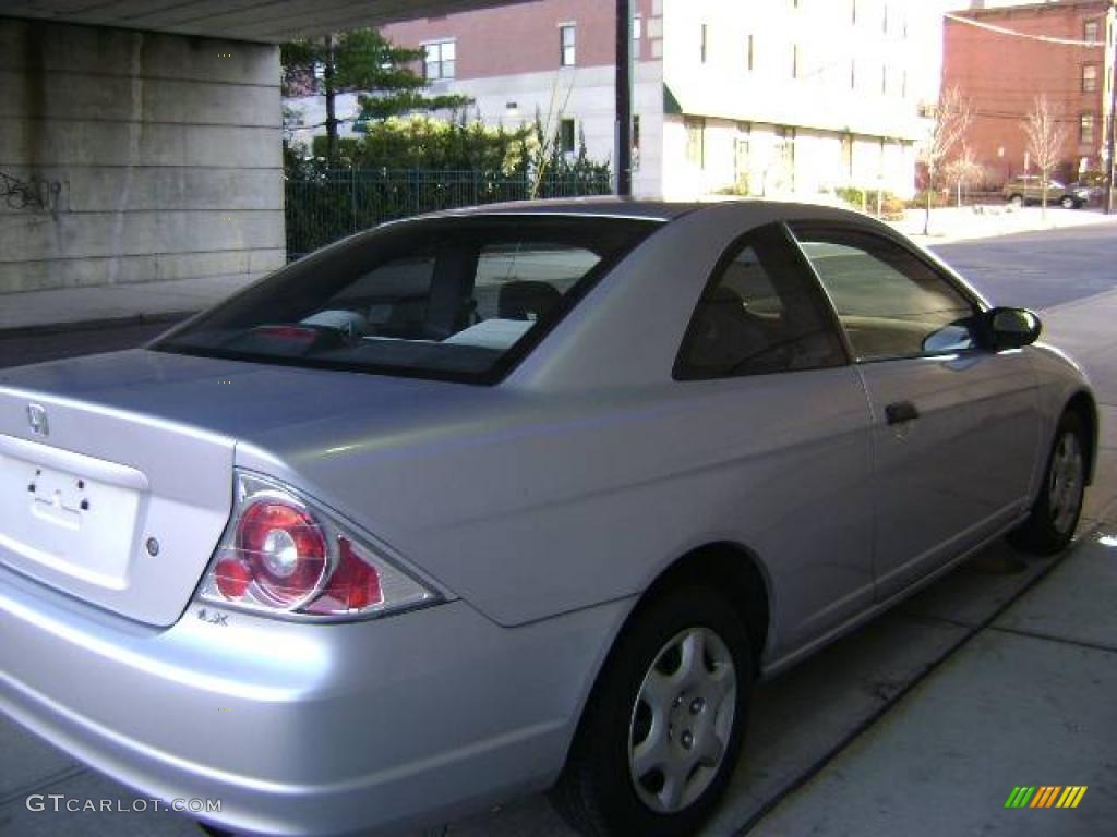 2001 Civic LX Coupe - Satin Silver Metallic / Black photo #5