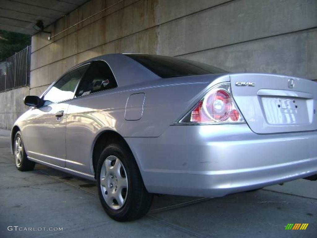 2001 Civic LX Coupe - Satin Silver Metallic / Black photo #7