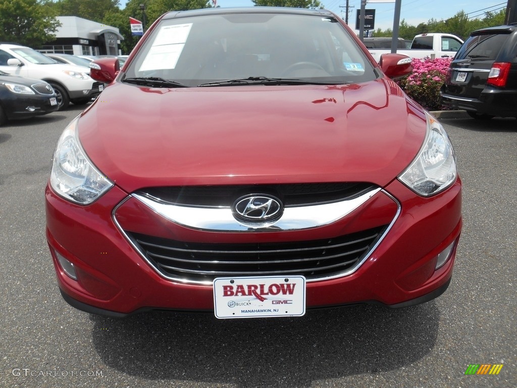 2010 Tucson Limited AWD - Garnet Red / Taupe photo #6