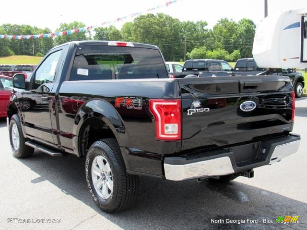 2016 F150 XLT Regular Cab 4x4 - Shadow Black / Medium Earth Gray photo #3