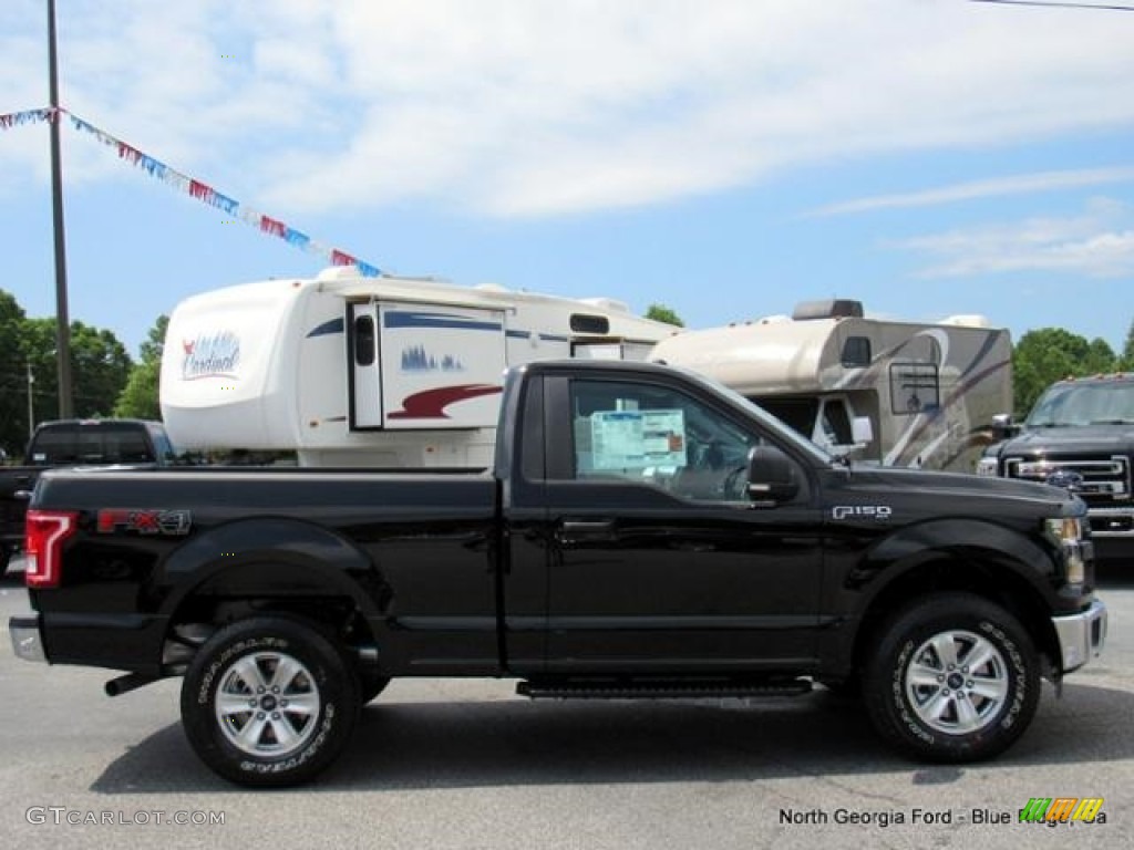 2016 F150 XLT Regular Cab 4x4 - Shadow Black / Medium Earth Gray photo #6