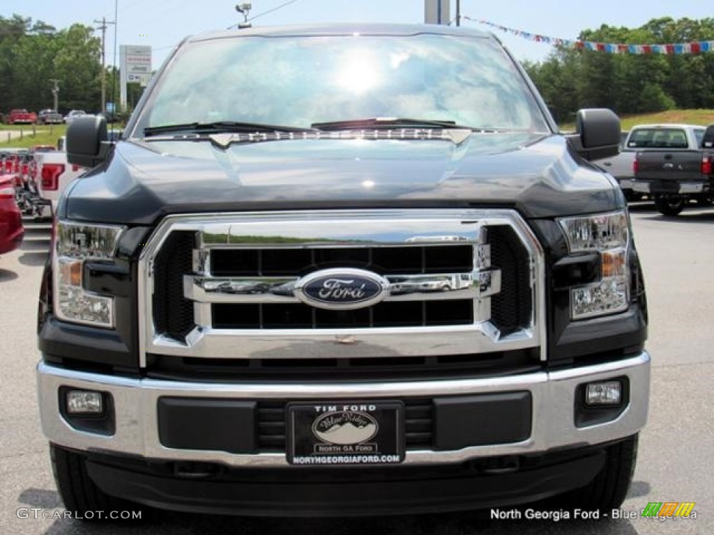 2016 F150 XLT Regular Cab 4x4 - Shadow Black / Medium Earth Gray photo #8