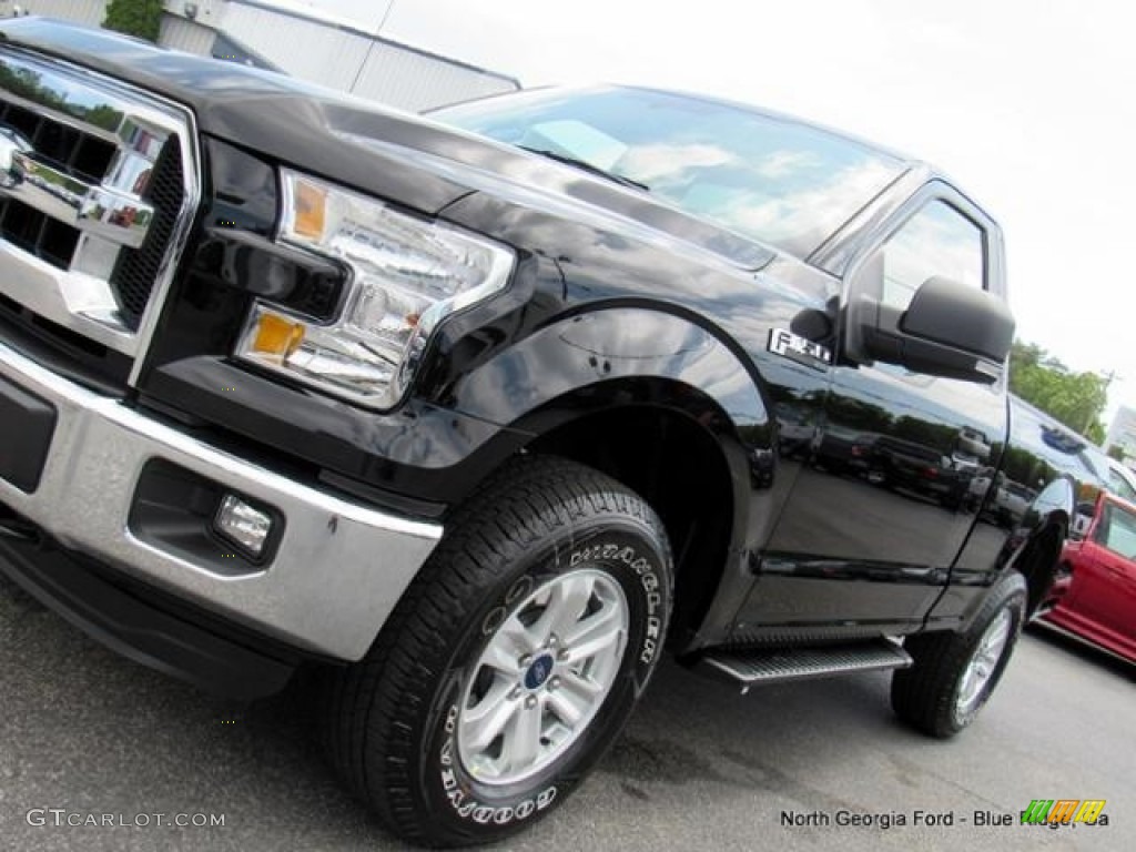 2016 F150 XLT Regular Cab 4x4 - Shadow Black / Medium Earth Gray photo #28