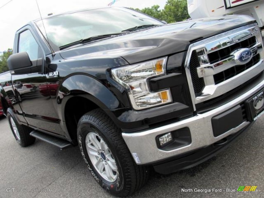 2016 F150 XLT Regular Cab 4x4 - Shadow Black / Medium Earth Gray photo #29
