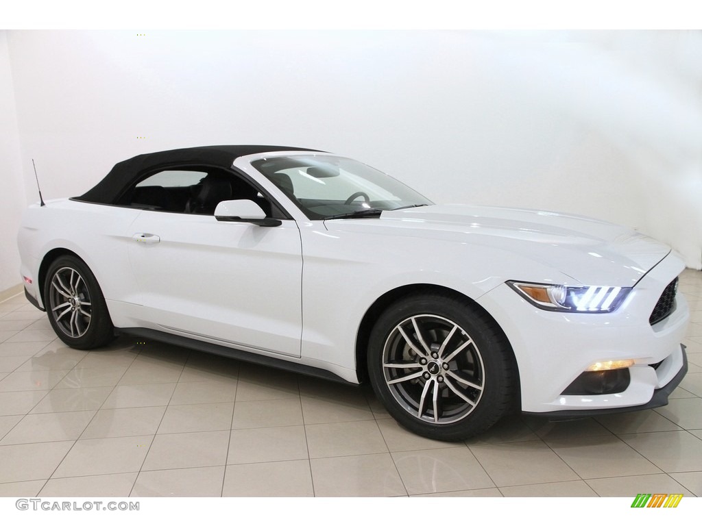 2016 Mustang EcoBoost Premium Convertible - Oxford White / Ebony photo #7