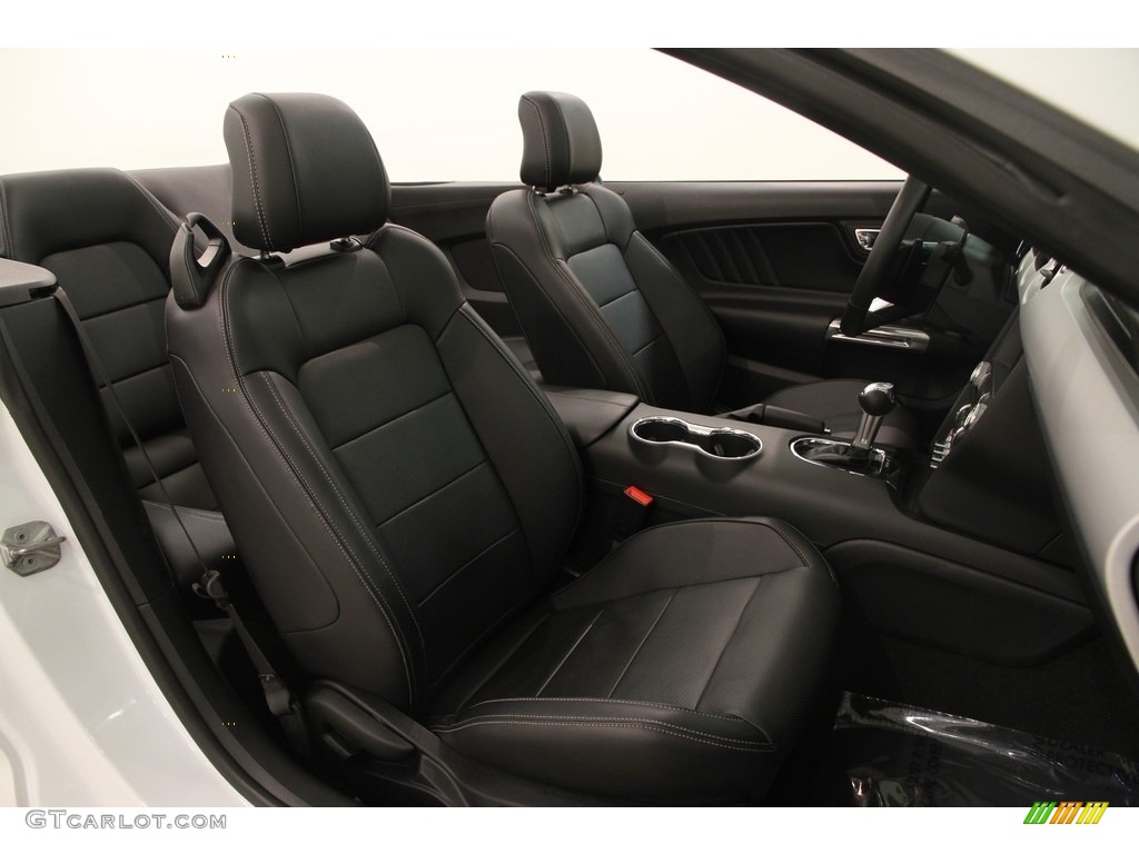 Ebony Interior 2016 Ford Mustang EcoBoost Premium Convertible Photo #113803343