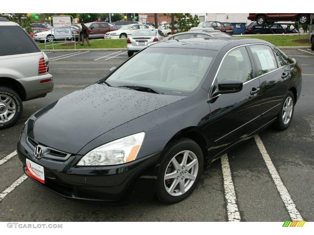 2003 Accord EX V6 Sedan - Nighthawk Black Pearl / Ivory photo #1