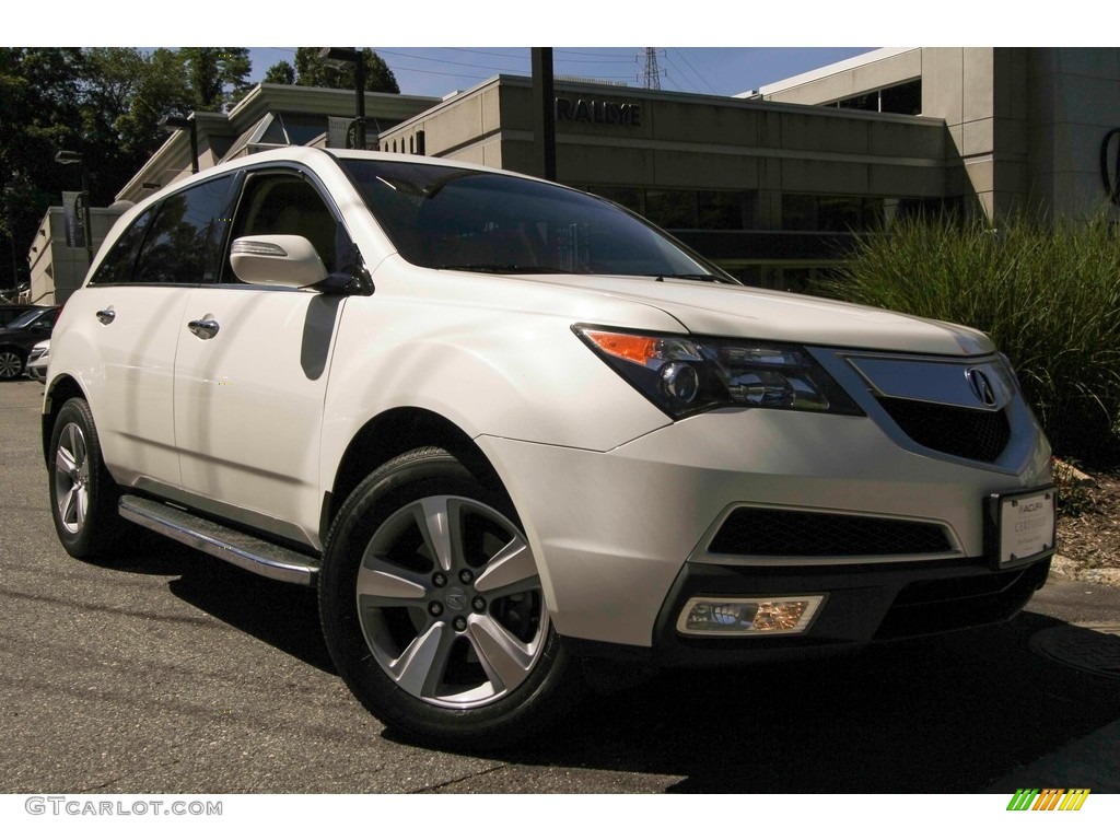 2013 MDX SH-AWD - Aspen White Pearl / Parchment photo #1