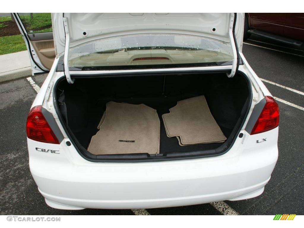 2004 Civic LX Sedan - Taffeta White / Ivory Beige photo #11