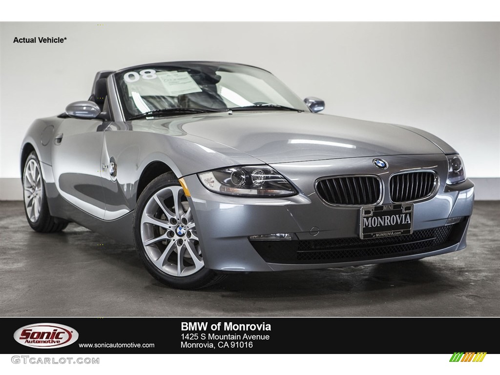 2008 Z4 3.0i Roadster - Space Grey Metallic / Black photo #1