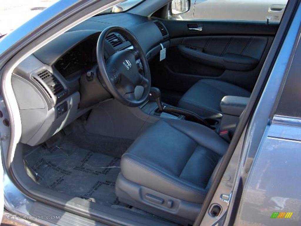 2007 Accord EX-L V6 Sedan - Cool Blue Metallic / Gray photo #14