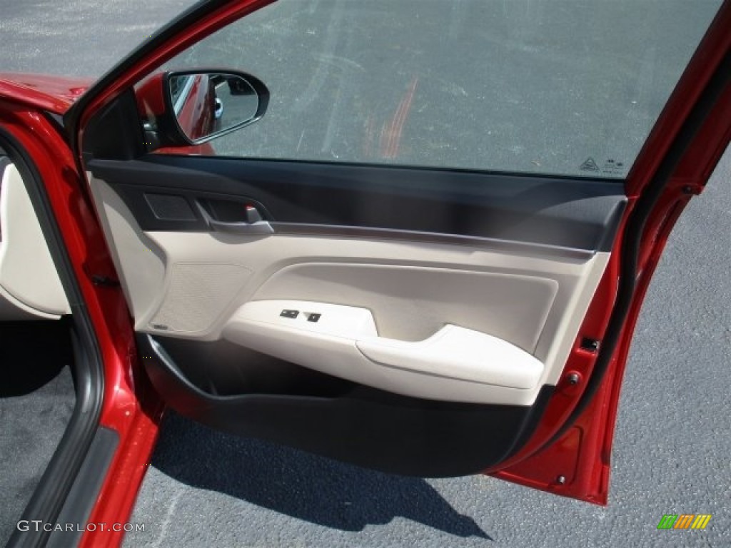 2017 Elantra Limited - Red / Beige photo #11