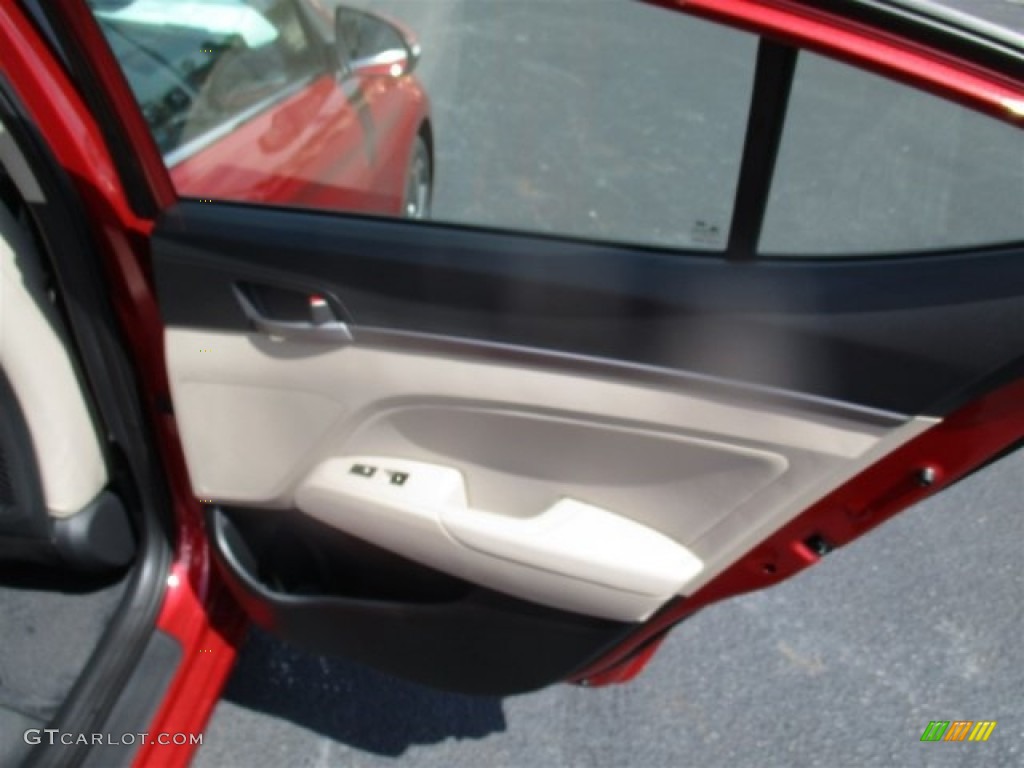 2017 Elantra Limited - Red / Beige photo #13