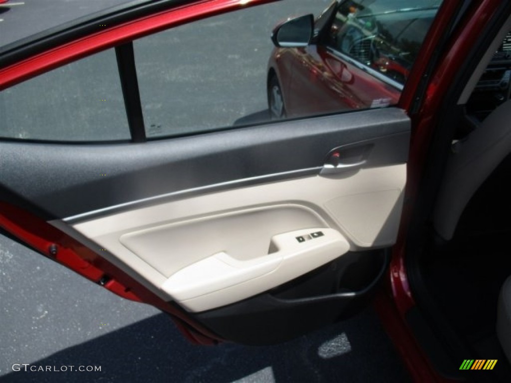 2017 Elantra Limited - Red / Beige photo #17