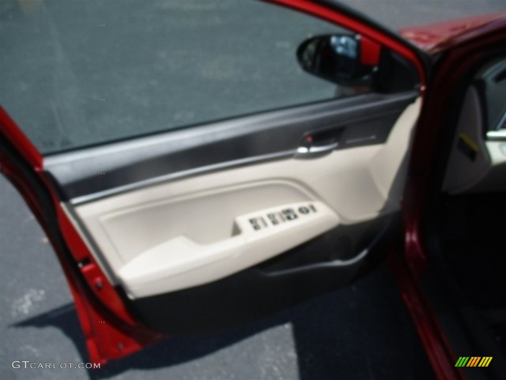 2017 Elantra Limited - Red / Beige photo #18