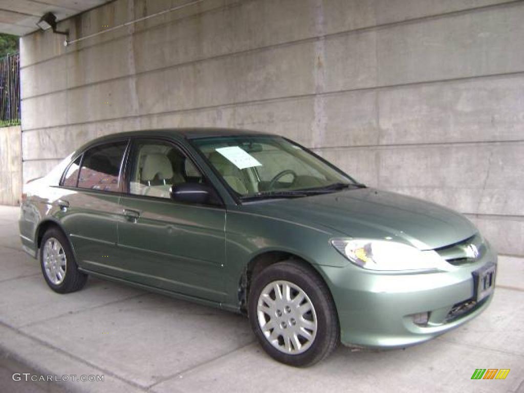 2004 Civic LX Sedan - Galapagos Green / Ivory Beige photo #6