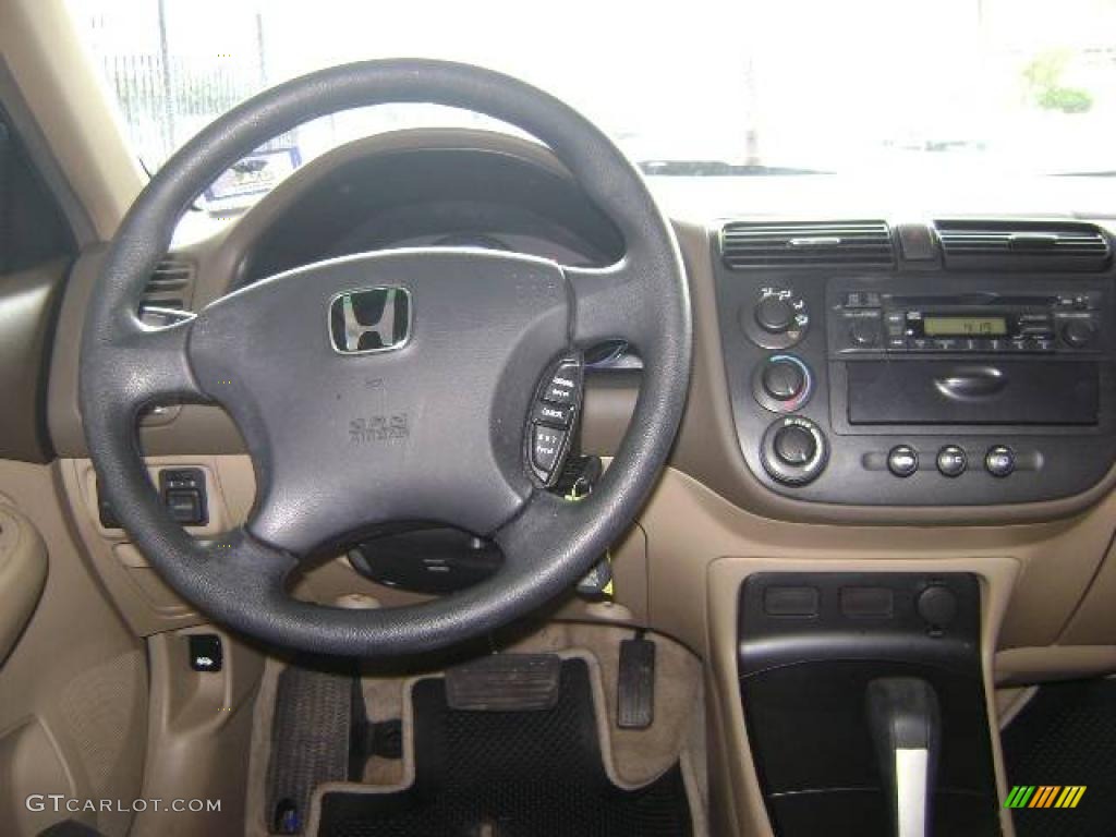 2004 Civic LX Sedan - Galapagos Green / Ivory Beige photo #7
