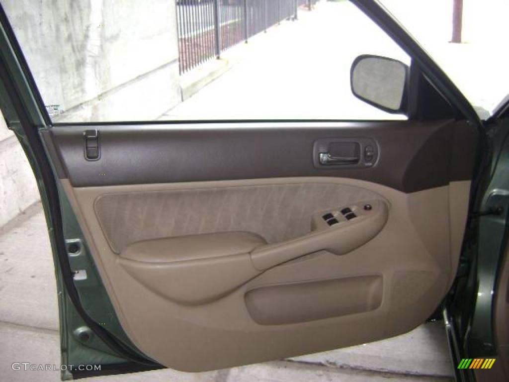2004 Civic LX Sedan - Galapagos Green / Ivory Beige photo #15