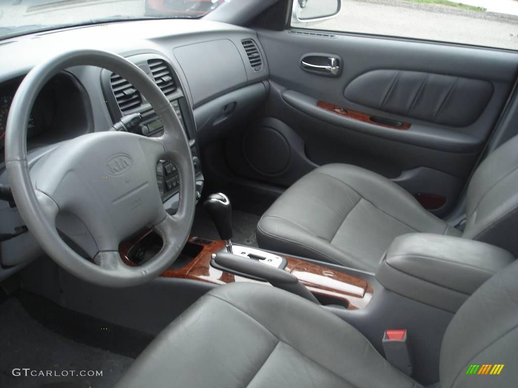 2002 Optima SE V6 - Crystal Silver / Gray photo #7