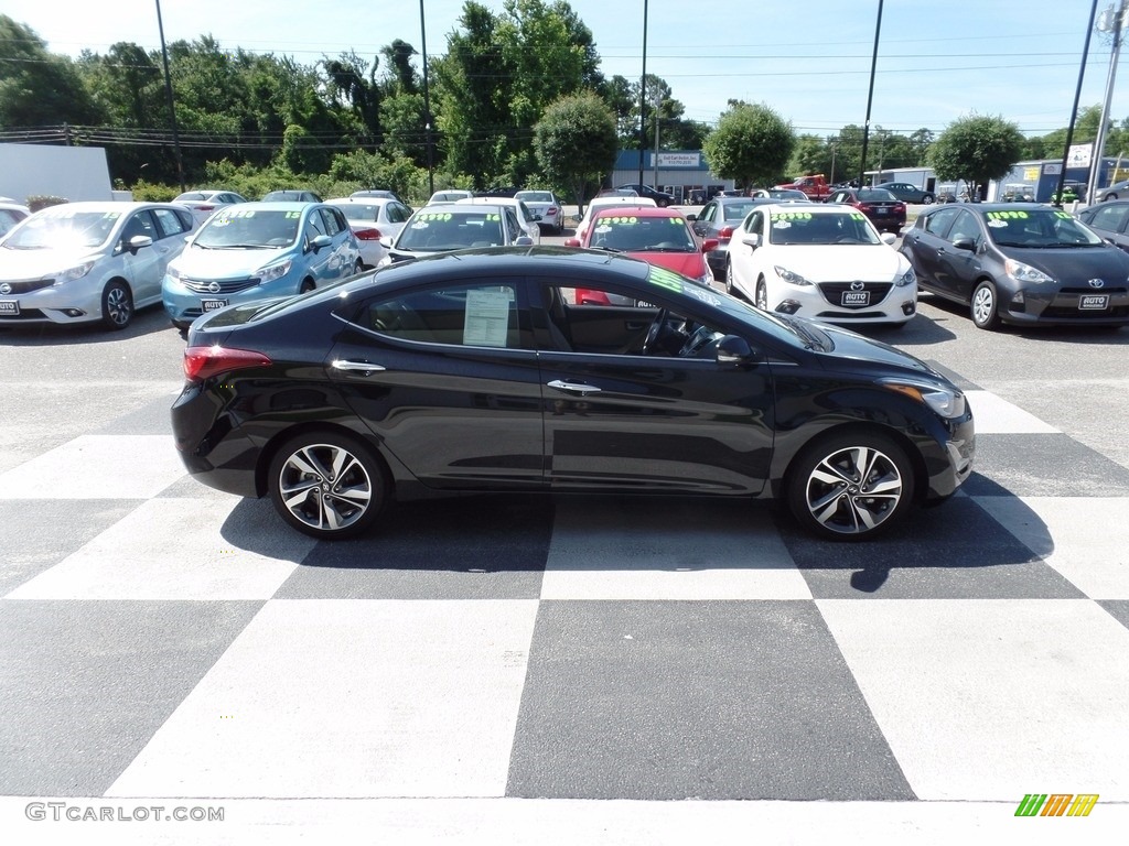 2014 Elantra Limited Sedan - Black / Beige photo #3