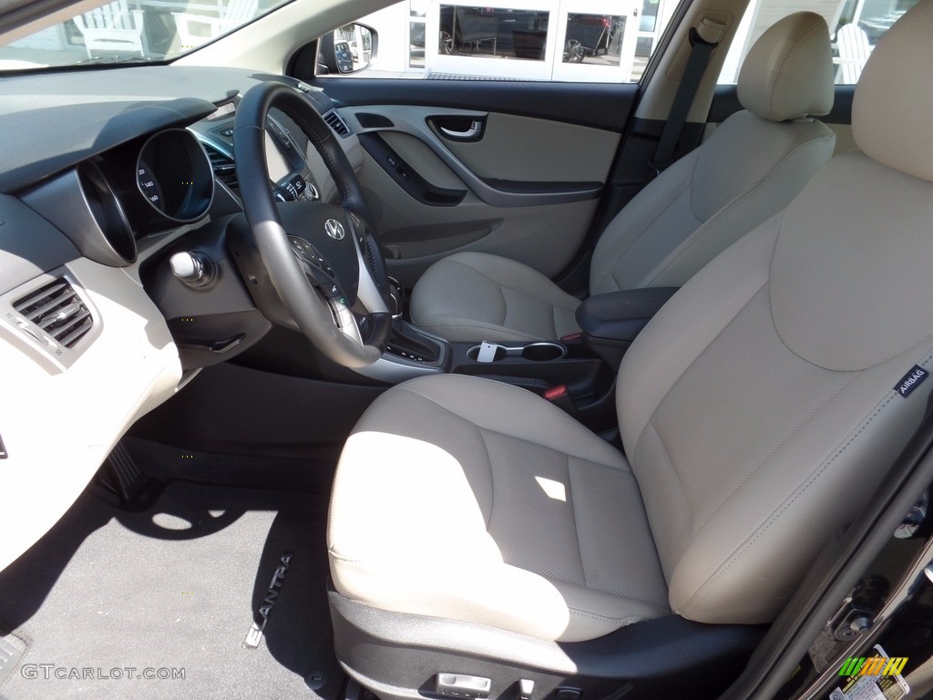 2014 Elantra Limited Sedan - Black / Beige photo #10