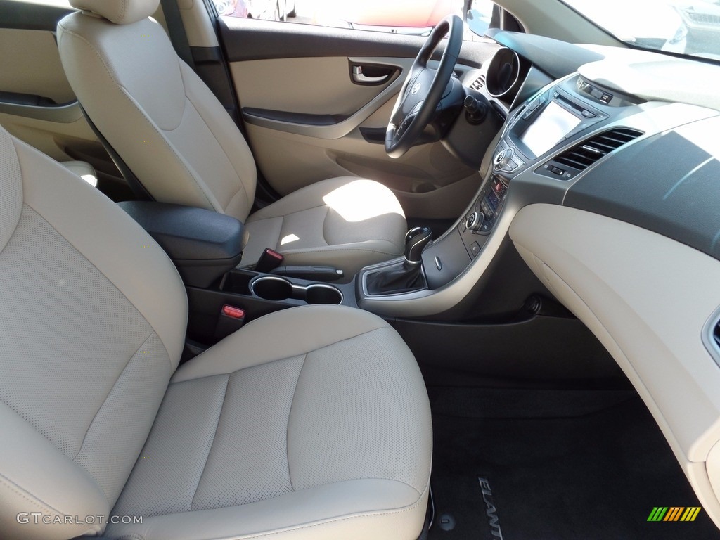 2014 Elantra Limited Sedan - Black / Beige photo #13