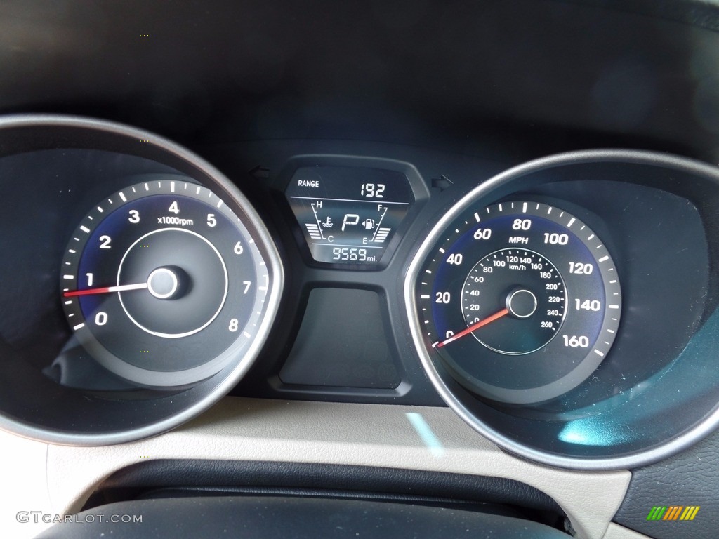 2014 Elantra Limited Sedan - Black / Beige photo #16