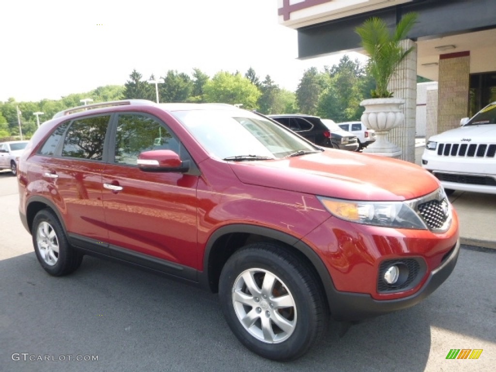 2011 Sorento LX - Spicy Red / Beige photo #7