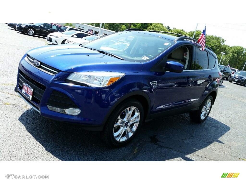 2013 Escape SE 2.0L EcoBoost 4WD - Deep Impact Blue Metallic / Medium Light Stone photo #3