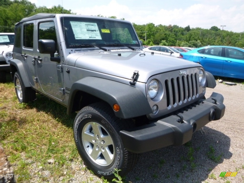 2016 Wrangler Unlimited Sport 4x4 - Billet Silver Metallic / Black photo #10