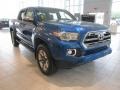 2016 Blazing Blue Pearl Toyota Tacoma Limited Double Cab 4x4  photo #1