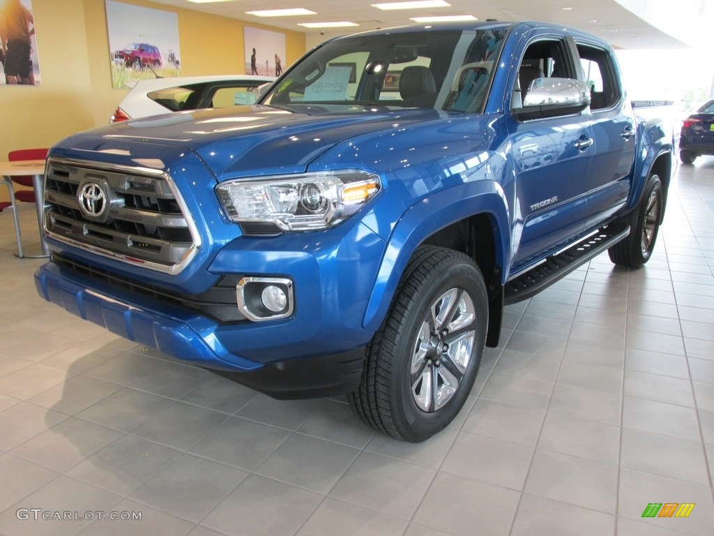 Blazing Blue Pearl 2016 Toyota Tacoma Limited Double Cab 4x4 Exterior Photo #113840380