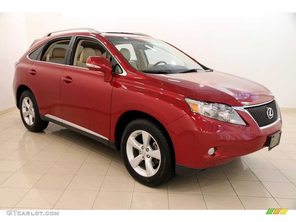 2012 RX 350 AWD - Matador Red Metallic / Parchment photo #1