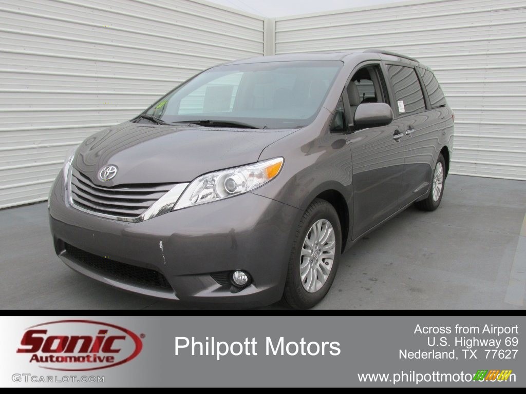 2016 Sienna XLE Premium - Predawn Gray Mica / Ash photo #7