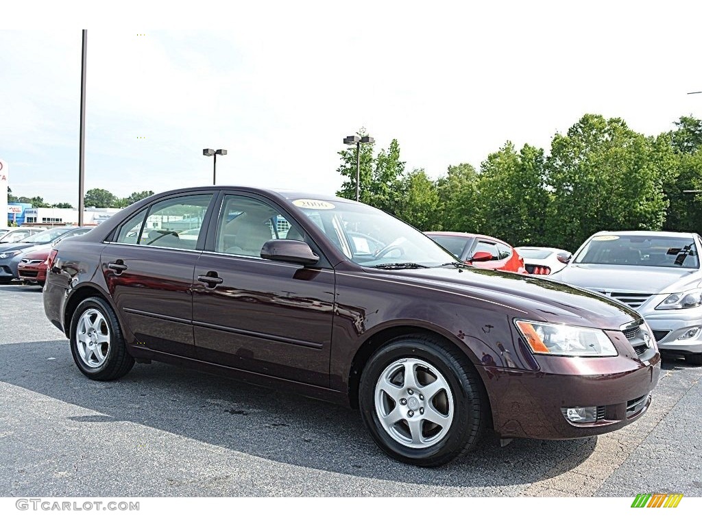 2006 Sonata LX V6 - Dark Cinnamon / Beige photo #1