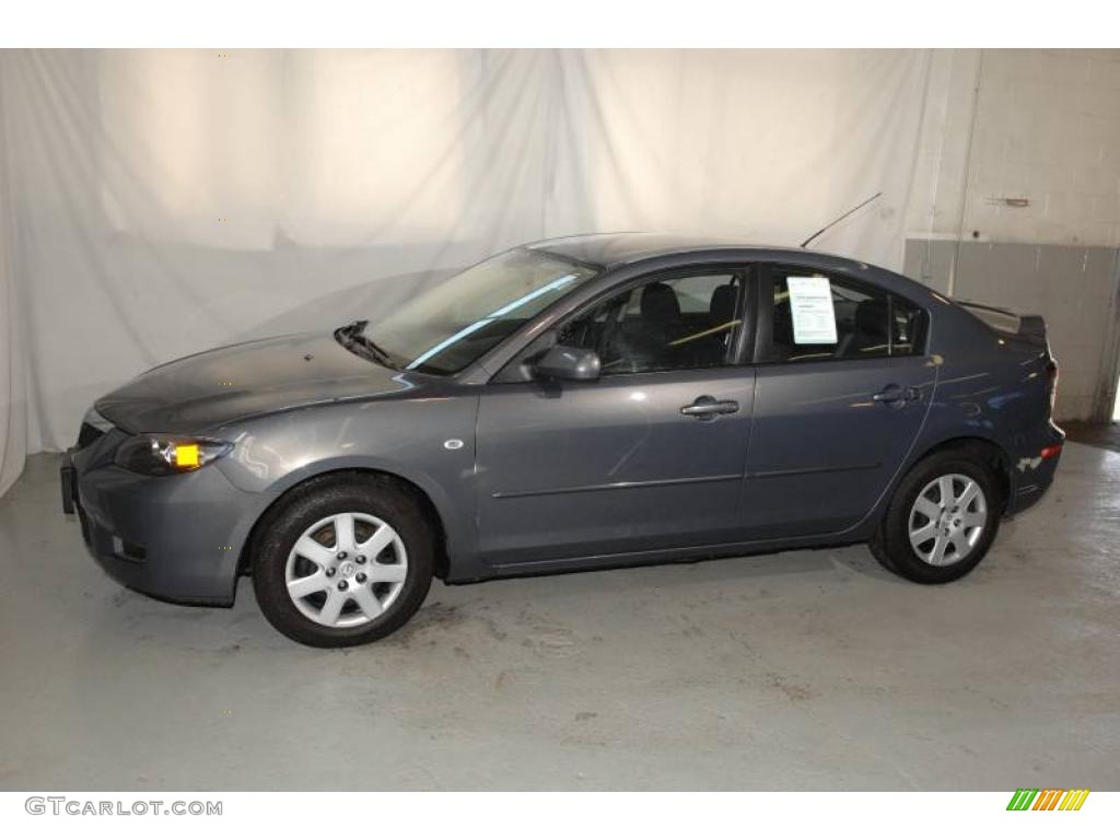 2008 MAZDA3 i Sport Sedan - Galaxy Gray Mica / Black photo #1