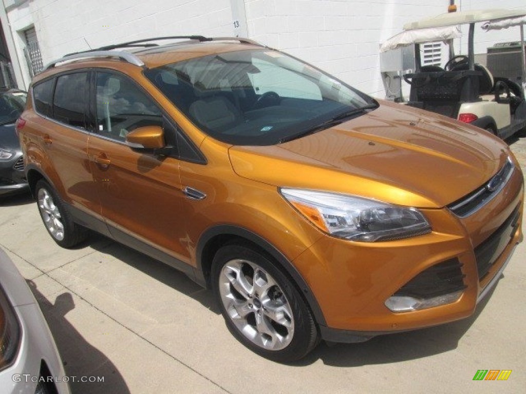 2016 Escape Titanium - Electric Spice Metallic / Charcoal Black photo #2