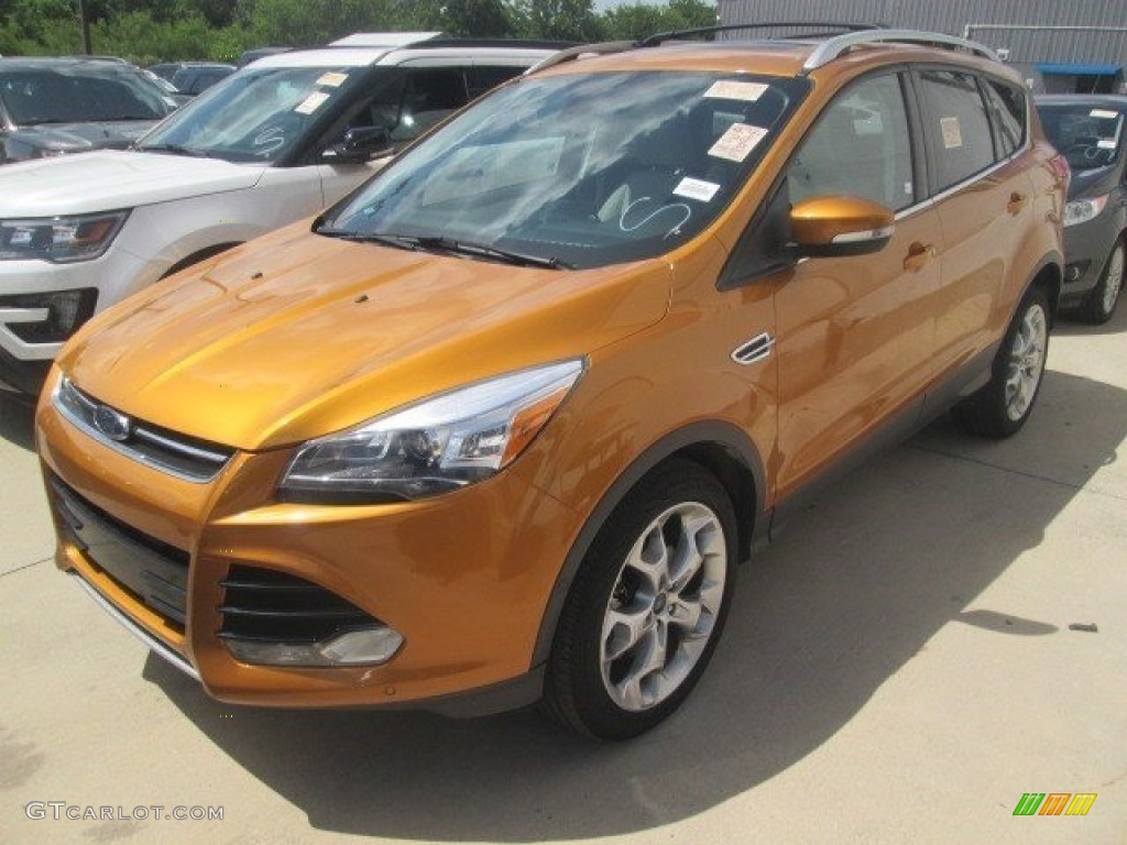 2016 Escape Titanium - Electric Spice Metallic / Charcoal Black photo #8