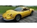 Yellow 1972 Ferrari Dino 246 GT