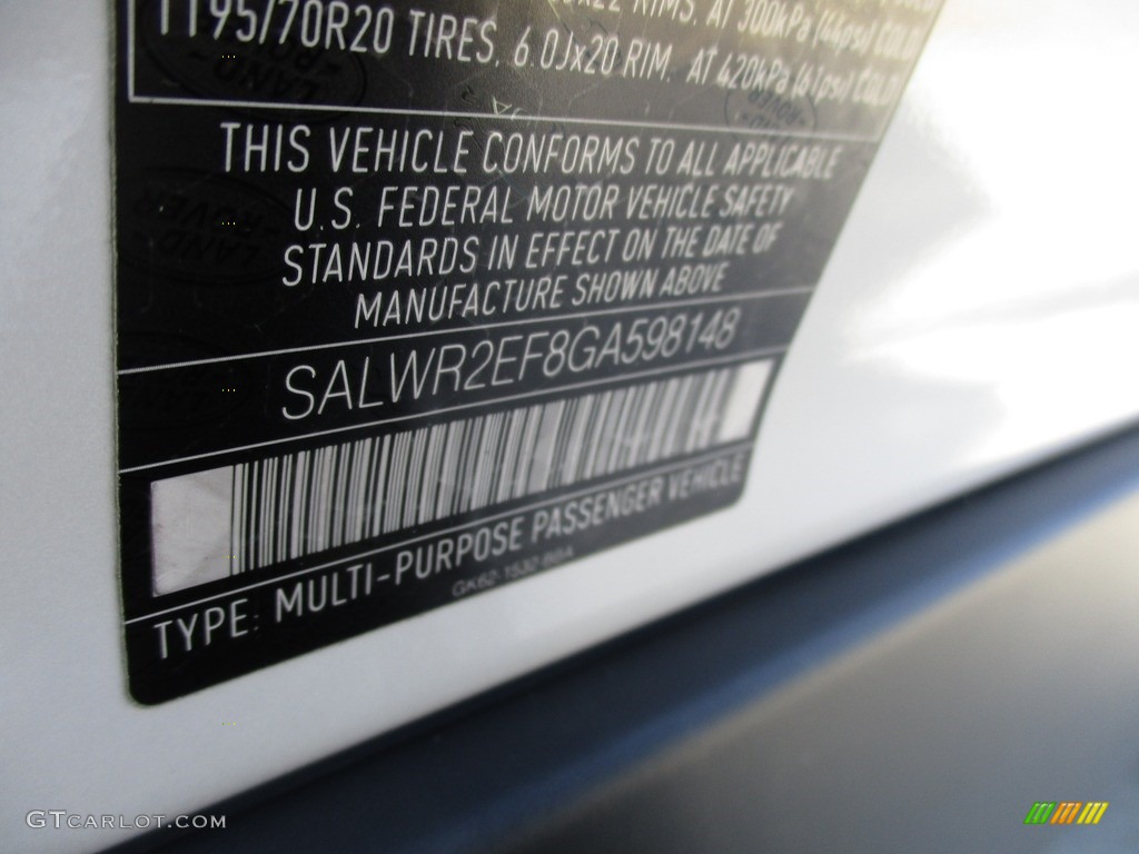 2016 Range Rover Sport Supercharged - Yulong White Metallic / Ebony/Ivory photo #19