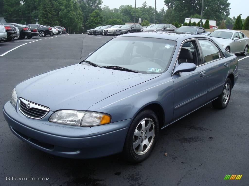 1998 626 ES V6 - Slate Blue Pearl / Gray photo #1