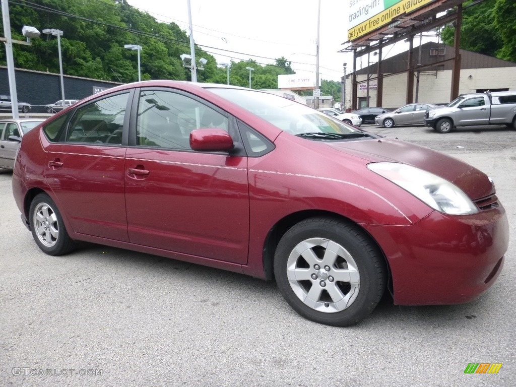 2005 Prius Hybrid - Salsa Red Pearl / Ivory/Brown photo #1