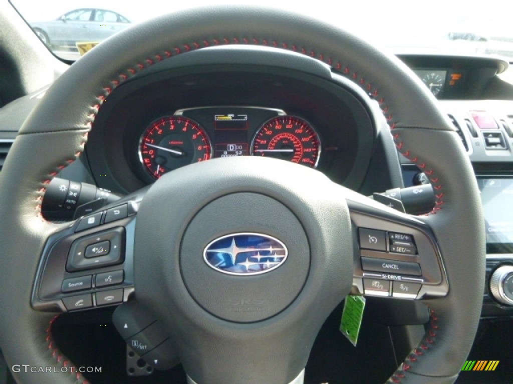 2017 Subaru WRX Limited Carbon Black Steering Wheel Photo #113879263